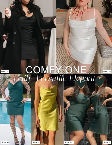 Vista 6 de Mini vestido de satén con cuello vuelto y tirantes delgados, sexy, vestidos ajustados para mujer, fiesta y club
