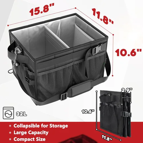 Vista 6 de FANGSUN Organizador para Parrilla, Organizador de Barbacoa con Soporte de Toalla de Papel, Organizador de Parrilla para Picnic para Camping al Aire