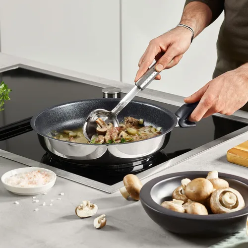 Vista 6 de Fissler adamant - Sartén antiadherente de acero inoxidable, 8 pulgadas, resistente a los arañazos, utensilios de cocina de inducción