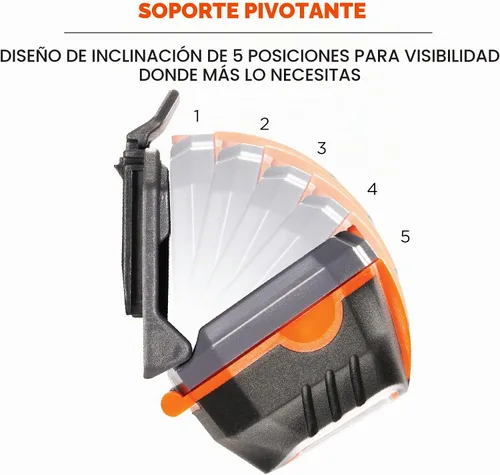 Vista 3 de Ergodyne - 60191 Faro de casco duro, Skullerz 8981, naranja