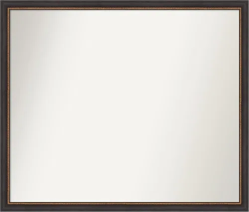 Vista 279 de Amanti Art Espejo de baño negro para sobre el fregadero, 23 x 23 pulgadas, espejo cuadrado negro Ashton, marco de madera tradicional mediano, se