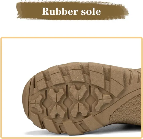 Vista 6 de Kervaky Botas tácticas militares para hombre, botas de trabajo, botas de desierto, botas duraderas, botas de senderismo, botas de combate, botas