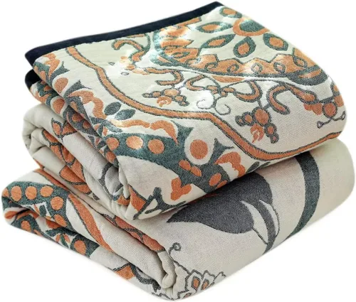 Vista 28 de LUTBM Manta bohemia para sofá de 50 x 60 pulgadas, 100% algodón, suave Animal-pájaro-a
