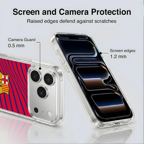 Vista 264 de Head Case Designs Funda de gel suave con licencia oficial del FC Barcelona Barca Crest Graphics [protección de grado militar] compatible con Apple