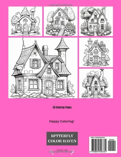 Vista 2 de Adorable Houses Coloring Book