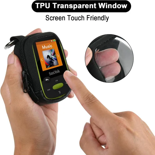 Vista 4 de Funda para reproductor de MP3 compatible con SanDisk Clip Jam/Clip Sport Plus/Clip Sport Go/Clip Sport Go/Clip Sport Reproductor de MP3 Funda
