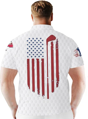 Vista 5 de PAGYMO Golf Shirts for Men Hawaiian Funny Crazy Print Mens Polo Shirt