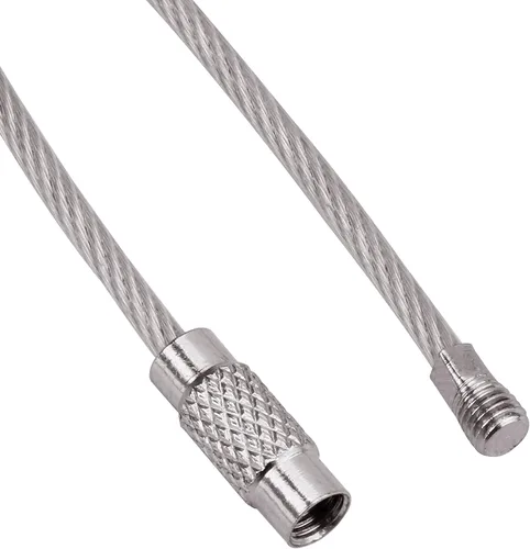 Vista 4 de Llavero Wisdompro, aros de cable de acero inoxidable de 116 pulgadas, para colgar equipaje, tarjetas, etiquetas, etc