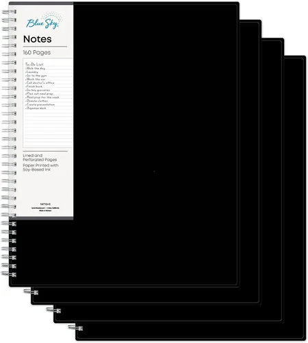Vista 12 de Blue Sky Notes Professional Notebook, 5.5" x 8.5", Black