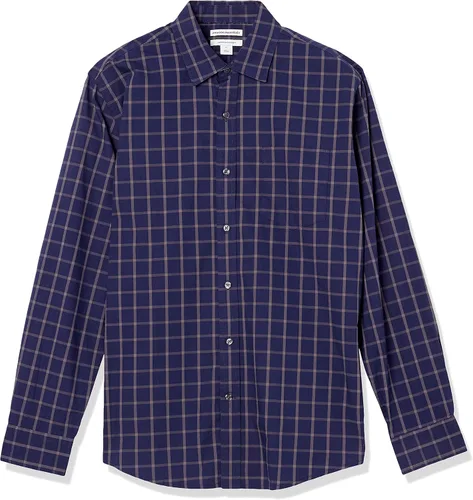 Vista 7 de Tienda Essentials Mens Regular-Fit Long-Sleeve Casual Poplin Shirt