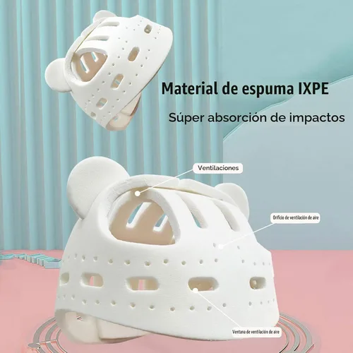 Vista 5 de Casco infantil para bebé, protector de cabeza (beige) Niños Ajustable Casco Sombrero Arneses Cap Kid Niño Crawl Walk Jugar