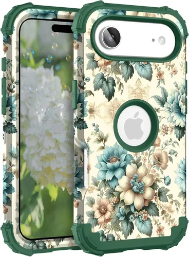 Vista 163 de Hocase Funda para iPhone SE 2022/2020, resistente a prueba de golpes, de plástico duro+goma de silicona, funda protectora híbrida para iPhone SE
