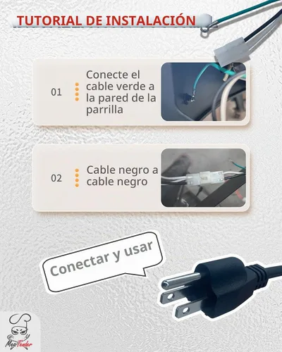 Vista 4 de Cable de alimentación de CA de repuesto de 6 pies para parrilla de pellets y ahumador se adapta a Traeger, Pit Boss, Camp Chef, Z-Grills 3