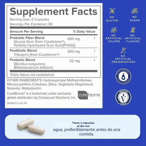Vista 8 de Gundry MD® Bio Complete 3, probióticos 3 en 1 para la salud intestinal, suplementos probióticos para la digestión, suplemento que apoya