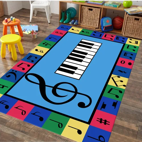 Vista 18 de Alfombra de números para niños, 3 x 4 pies, alfombra de área de aprendizaje educativa de números y formas, alfombra colorida de retazos para jugar
