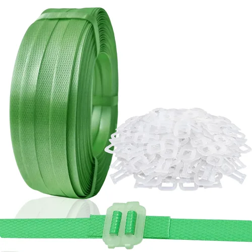 Vista 11 de Kit de flejado de bandas de embalaje de plástico, correas de polipropileno de 1/2 "x 500' y 100 hebillas, azul