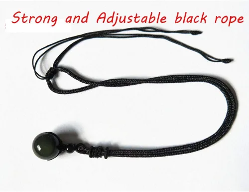 Vista 6 de Obsidian Necklace, Rainbow Obsidian Necklace Men Women Couple Black Pendant Necklaces Real Raw Natural Stone Talisman Obsidiana Negra Original