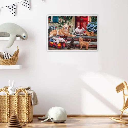 Vista 2 de Anatolian Puzzle - Dog Family, Rompecabezas de 260 piezas, #3340