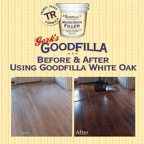 Vista 2 de Goodfilla - Relleno de madera y grano a base de agua (listo para uso con paleta) - Cerezo/Alder - 1 galón Reemplaza todo relleno y masilla