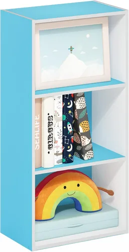Vista 52 de Furinno LUDER - Estantería de libros, estantería moderna de 2 niveles, estantería abierta de 9 x 16 x 21, para sala de estar, dormitorio, oficina
