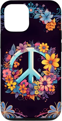 Vista 28 de Boho Floral Peace Sign Case for iPhone 17