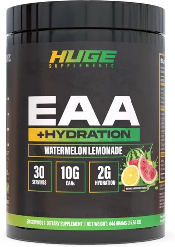 Vista 9 de Enorme EAA + hidratación, aminoácidos esenciales en polvo, EAA y BCAAs, polvo de recuperación intra y después del entrenamiento, crecimiento