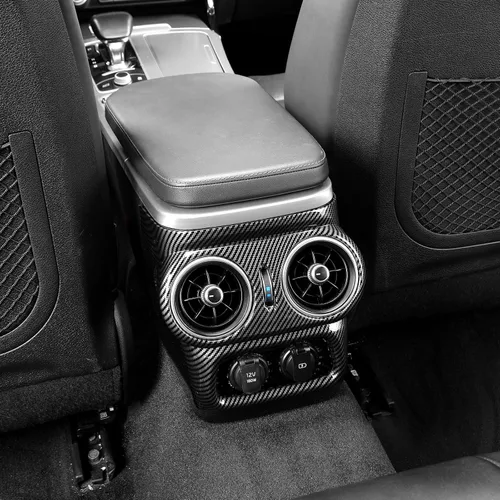 Vista 7 de YOUTOOCAR Cubierta de ventilación trasera de CA con patrón de fibra de carbono compatible con accesorios Kia Stinger 2018-2023