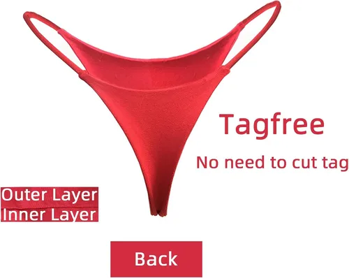Vista 5 de KUKU PANDA Tangas de algodón para mujer sexy sin costuras para mujer conjunto de 3