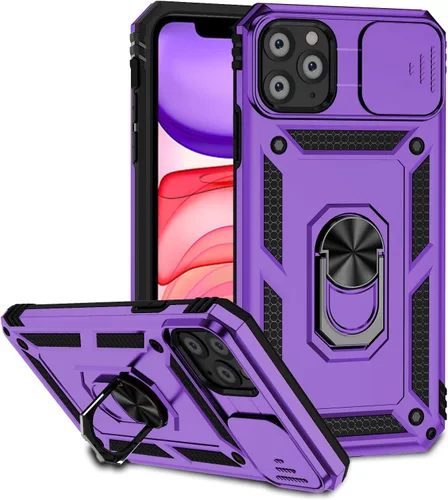 Vista 11 de Funda magnética compatible con iPhone 11 Pro Max de 6.5 pulgadas, funda magnética para iPhone 11 Pro Max con cubierta de cámara y soporte de grado