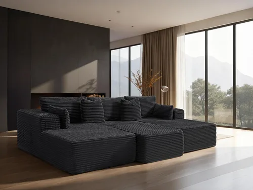 Vista 80 de Sofá modular de gran tamaño de 108 pulgadas, cómodo sofá deshuesado en forma de U para sala de estar, asientos extra profundos, sin montaje, sofá