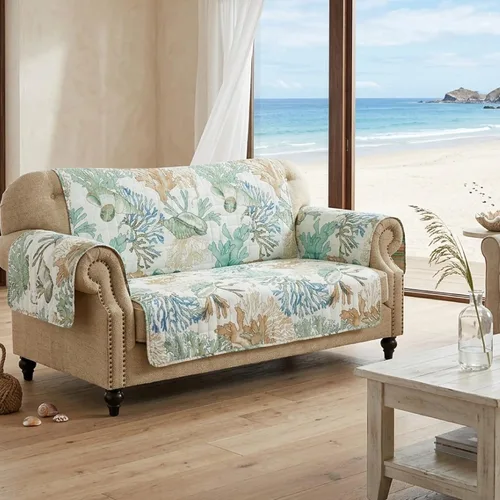 Vista 11 de Barefoot Bungalow Atlantis Funda reversible - Protector de muebles - Sofá - Jade