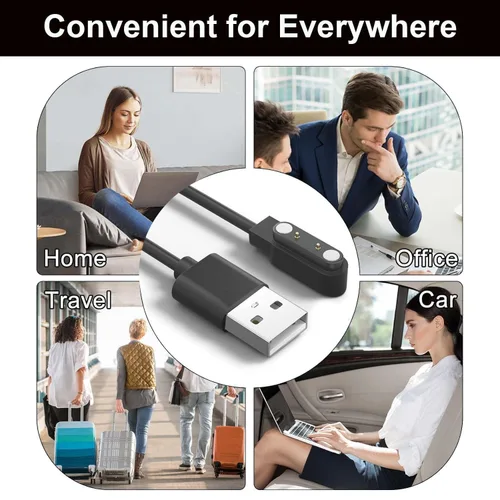 Vista 7 de Compatible con cargador de reloj inteligente ROHS, cable de carga USB magnético de 25.0 ft para relojes inteligentes con certificación ROHS/CE
