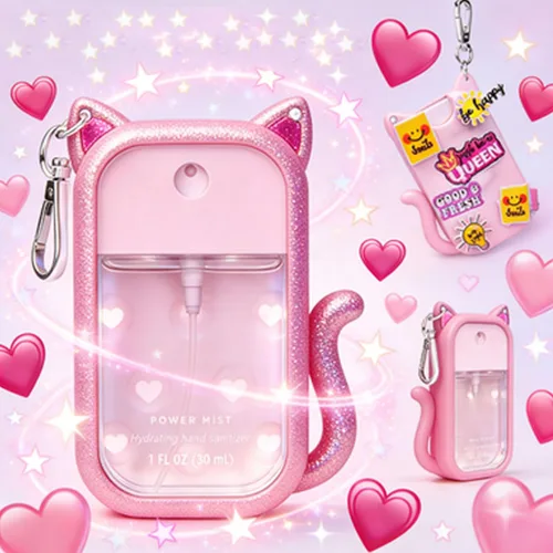 Vista 4 de Funda de silicona para gatos Touchland desinfectante de manos, 1 onza líquida/1.0 fl oz, adorable accesorio en aerosol desinfectante de manos