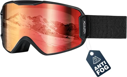 Vista 9 de Ski Goggles, Snowboard Goggles OTG for Men, Women & Youth Azul
