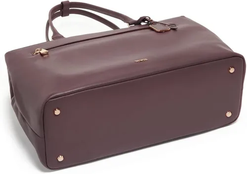 Vista 3 de TUMI - Voyageur Sidney - Bolso de cuero para negocios, color malva oscuro, Malva oscuro