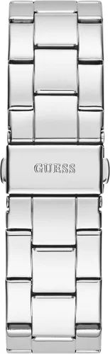 Vista 3 de GUESS Reloj analógico con logotipo plateado de fábrica plateado Reloj analógico
