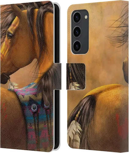 Vista 299 de Head Case Designs Officially Licensed Laurie Prindle A Morgan Christmas Western Stallion Leather Wallet Case Compatible with Samsung Galaxy A07 4G