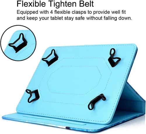 Vista 5 de NewShine - Funda universal para tablet de 7.9 a 8.5 pulgadas, funda de piel sintética para iPad mini 1/2/3/4, Galaxy Tab 3/4/Note 8.0, Amazon Kindle