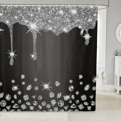 Vista 36 de Cortina de baño de flores de margarita para niños y niñas, cortina de ducha floral para decoración de baño, 72 x 72 pulgadas, retro, floral