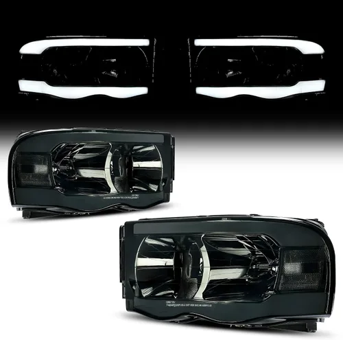 Vista 40 de oEdRo Switchback - Conjunto de faros delanteros LED compatibles con Accord 2003 2004 2005 2006 2007 DRL, par de repuesto con carcasa negra
