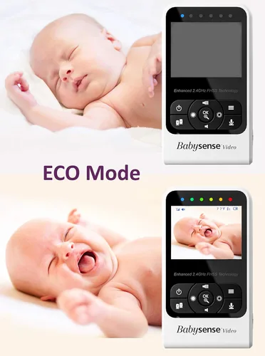 Vista 9 de Babysense - Monitor de video para bebé con cámara digital, monitor sin interferencias con visión nocturna por infrarrojos, comunicación de dos vías