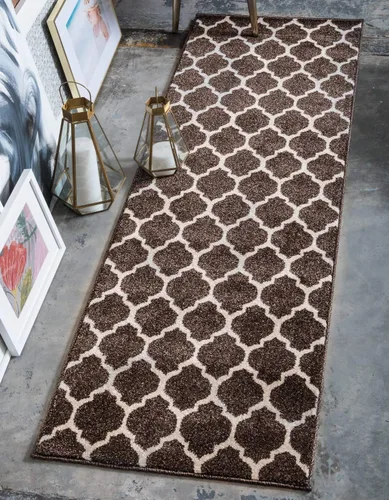 Vista 47 de Unique Loom Trellis Collection - Alfombra de área de Filadelfia, rectangular de 2 pies 2 pulgadas x 3 pies, color morado y marfil
