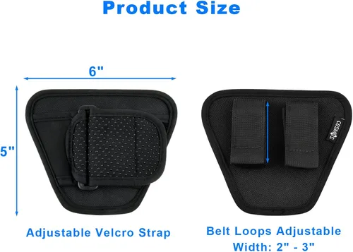 Vista 2 de Cosmos Funda de red de pesca con mosca – Soporte de red de aterrizaje de peces ajustable montado en el cinturón para equipo de pesca y raqueta