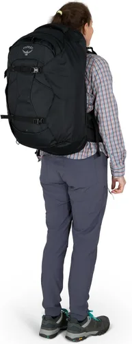 Vista 6 de Mochila de viaje Osprey Farpoint 40L para hombre, negra Negro