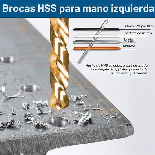 Vista 5 de Juego de 39 piezas de extractor de pernos y kit de brocas, extractores de tornillos de splines múltiples, juego de zócalos de extracción fácil