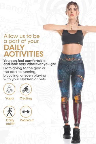 Vista 5 de Active4U Drakon Wear - Leggings de compresión para mujer Drakon WW ww