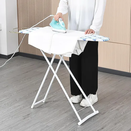 Vista 8 de Tabla de planchar plegable de tamaño completo, plegable para el hogar y tabla de planchar extendida en el exterior con cubierta resistente al calor