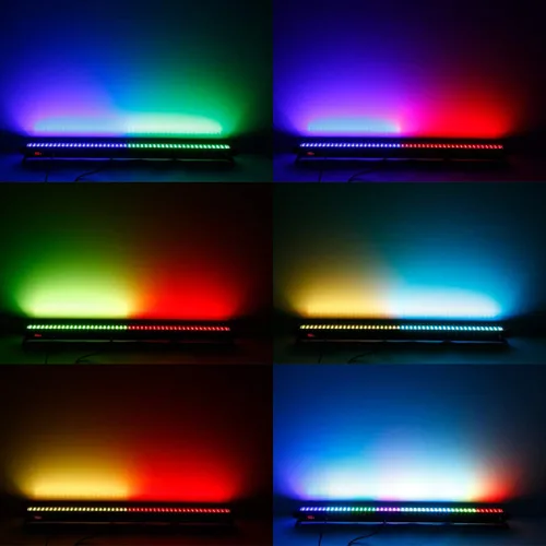 Vista 7 de TC-Home demostración de la etapa del disco del partido de la luz del RGB 3IN1 DMX de la etapa de la barra de la etapa del lavado