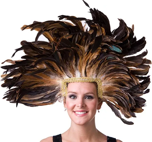 Vista 2 de ZUCKER Disfraz de carnaval grande de plumas Máscara de Halloween Cosplay Fiesta Accesorio para el pelo