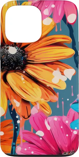 Vista 24 de Drip Gerbera Daisies Case for iPhone 17
